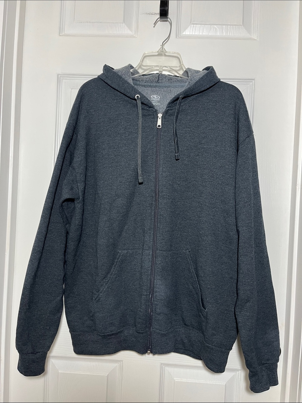 Athletic Works Men's Dark Gray Full-Zip Hoodie